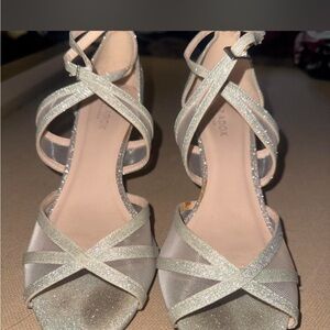Elegant Silver Strappy Sandals